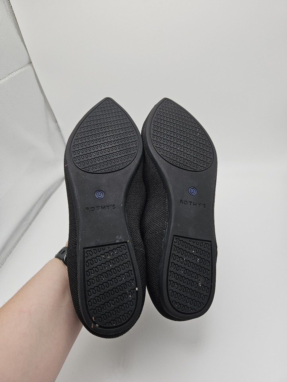 Rothys the Point black pointed toe knit flats size 9.5 - Picture 6 of 11